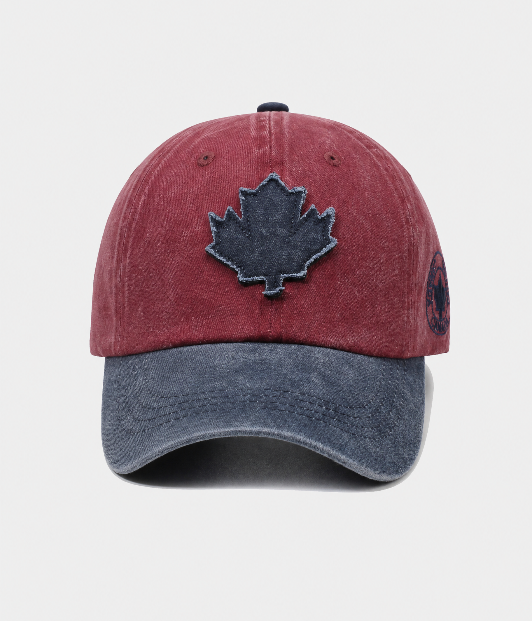 WASHED MAPLE PATCH. red navy front