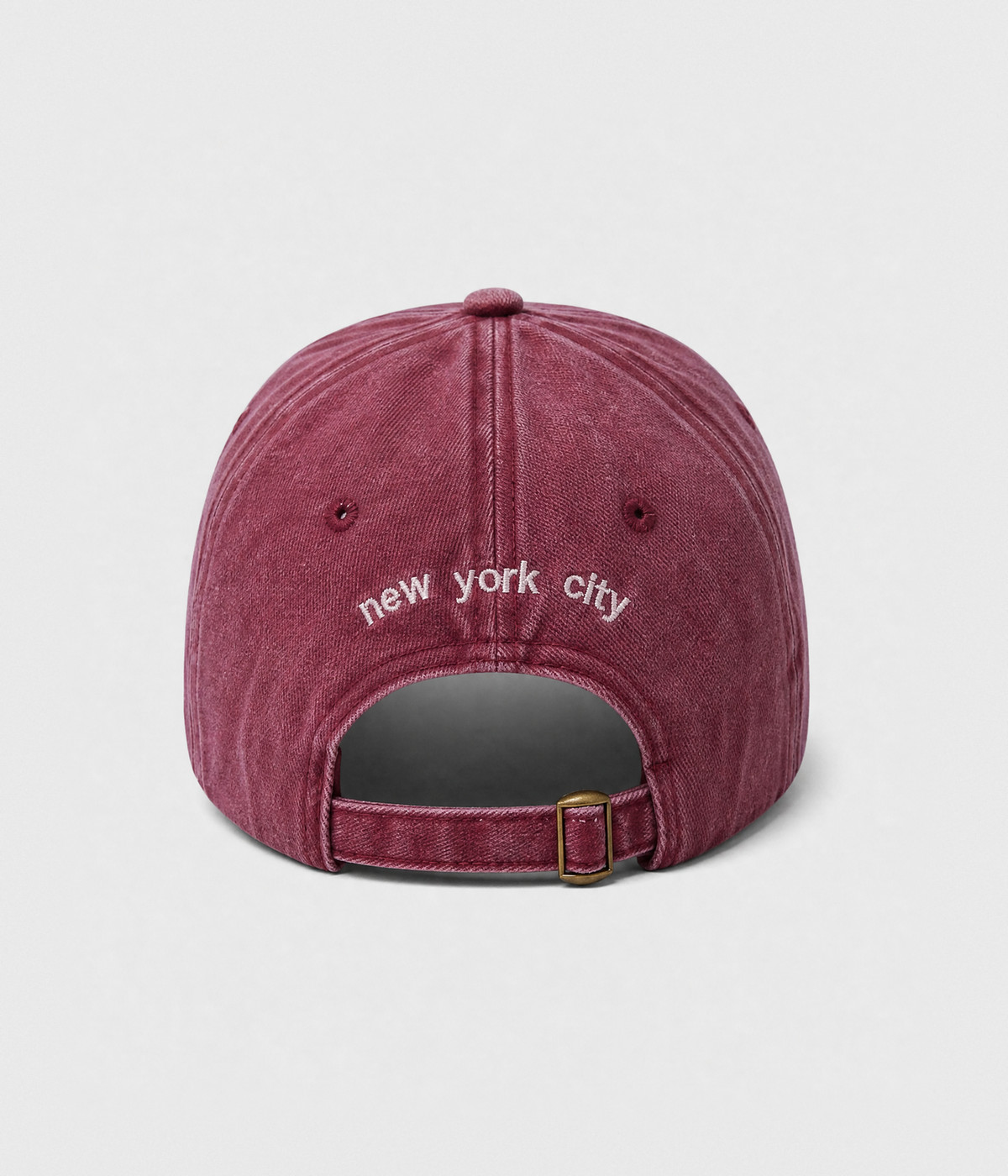 NEW YORK 1625. maroon back