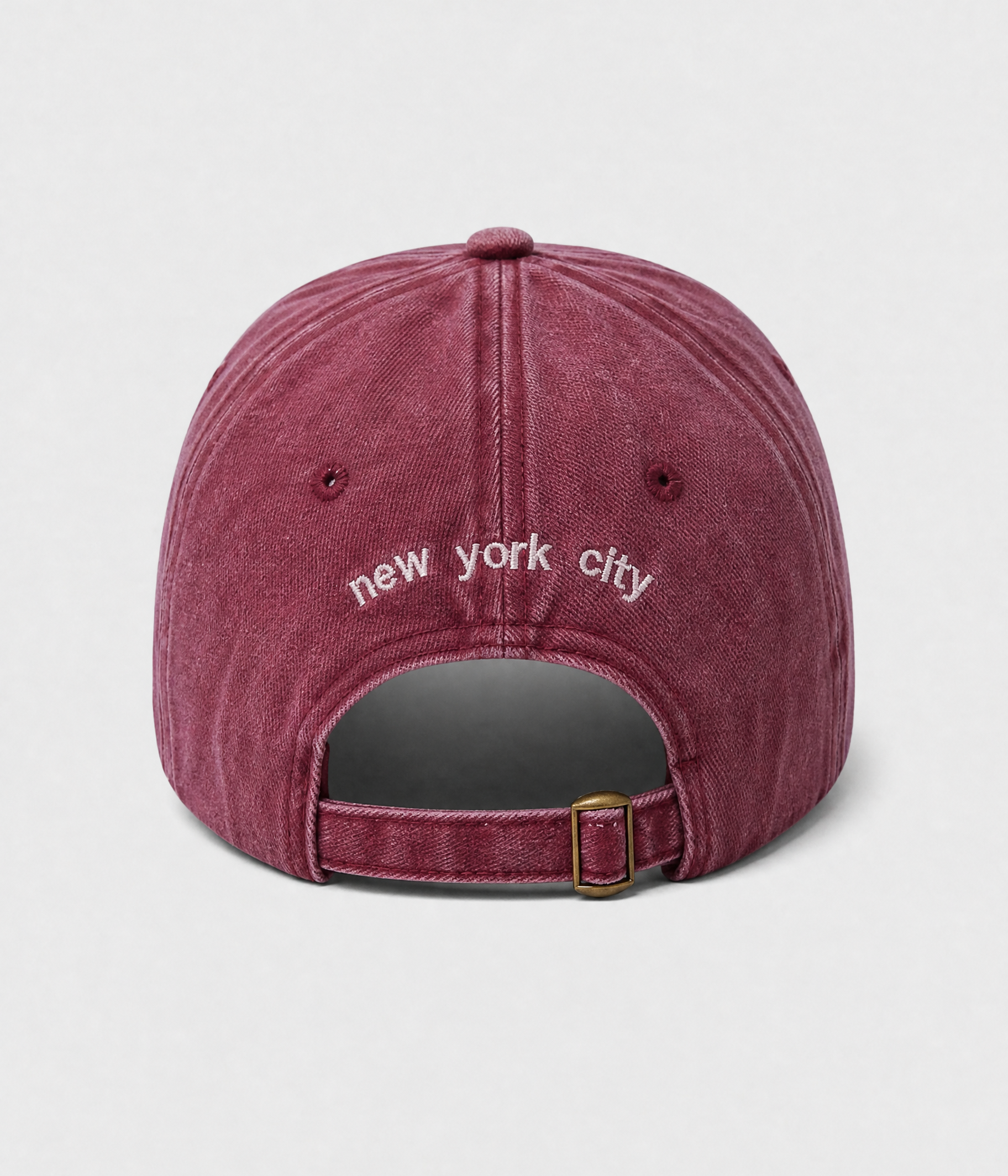 NEW YORK 1625. maroon back