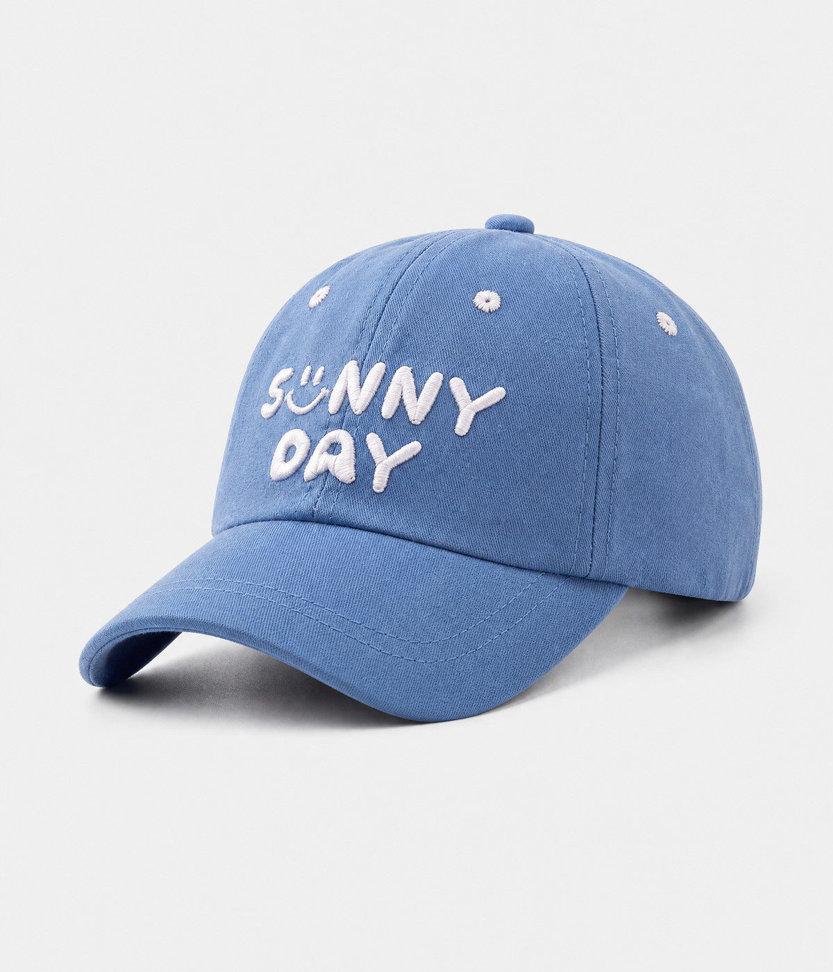 SUNNY DAY. cotton cap in blue, side view