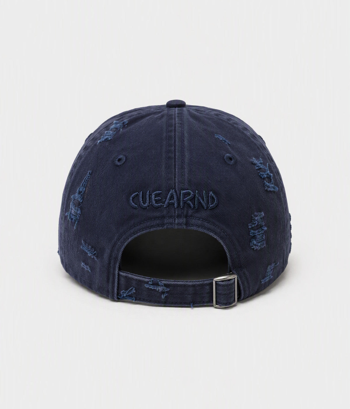 NO TIME FOR ROMANCE. washed cotton cap in NAVY, back view