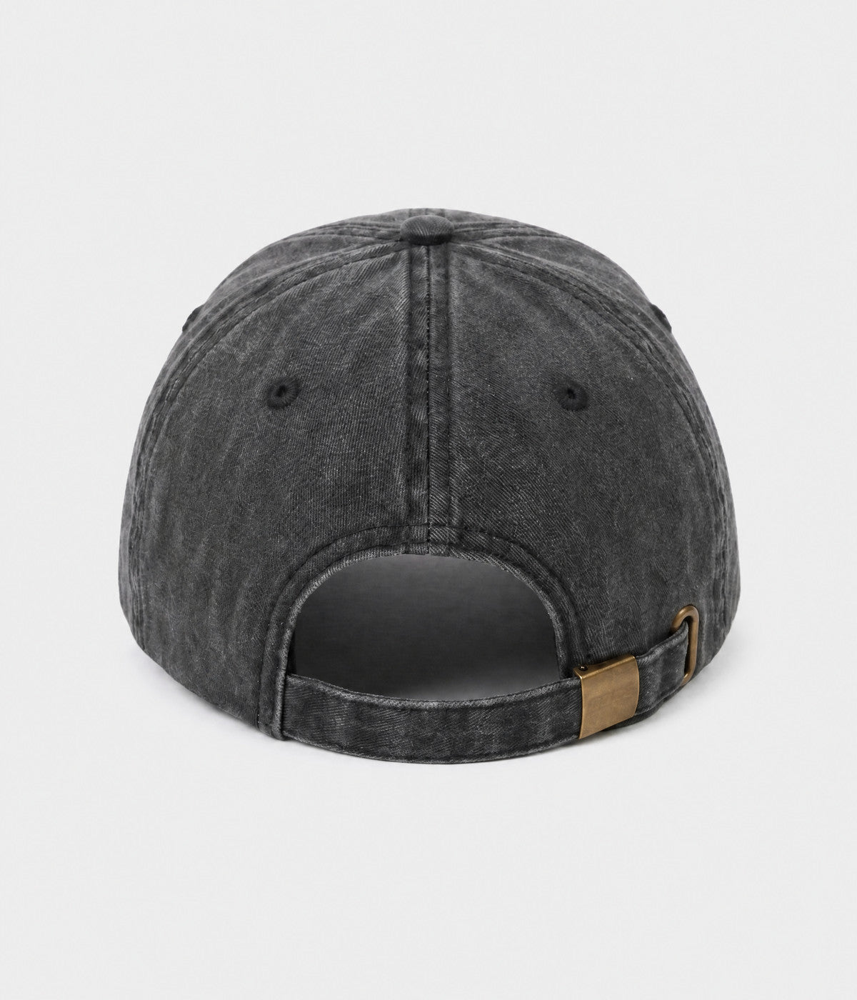 WASHED GRANDMA. washed cotton dad cap in BLACK, back view