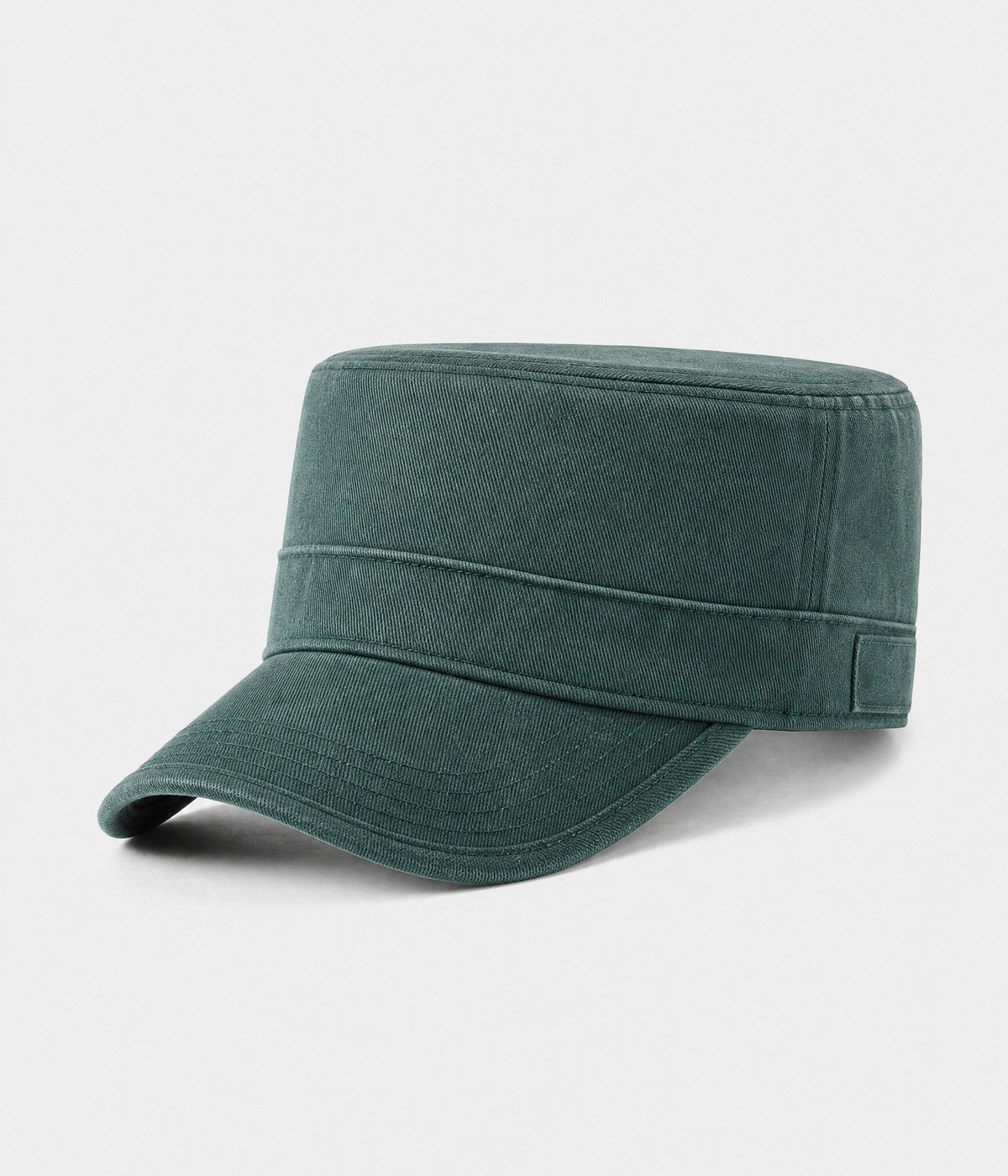 WASHED CADET. washed cotton cadet cap in GREEN, side view