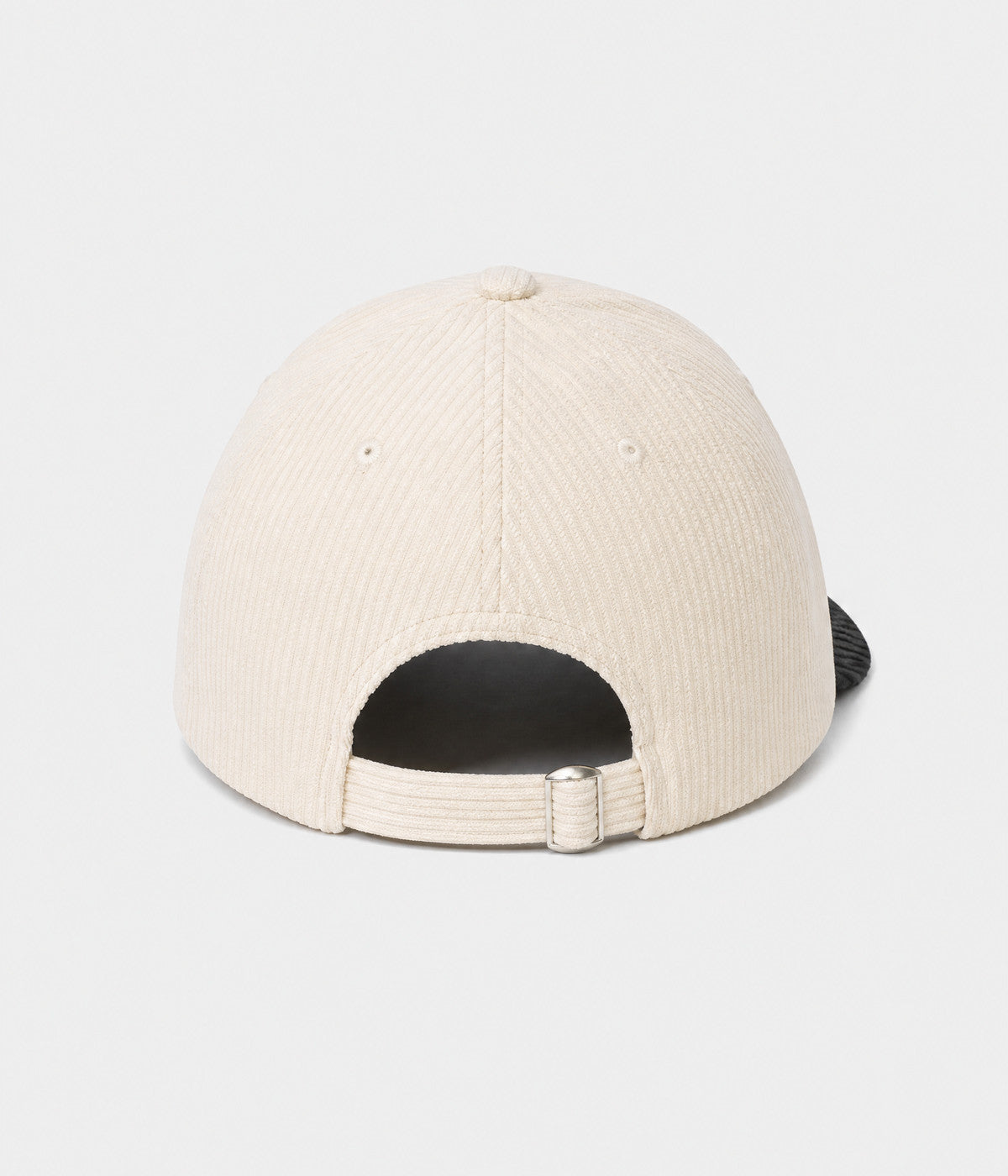 CALIFORNIA CORDUROY. corduroy cap in CREAM/BLACK, back view