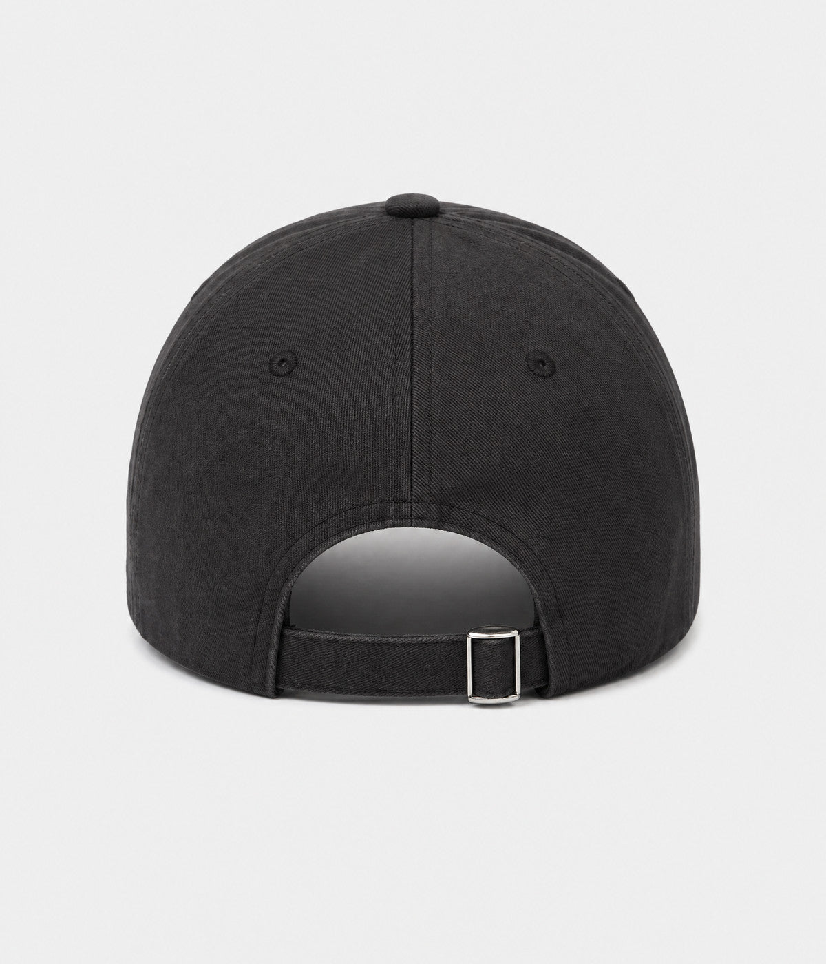 RIPPED COTTON. distressed cotton cap in black, back view