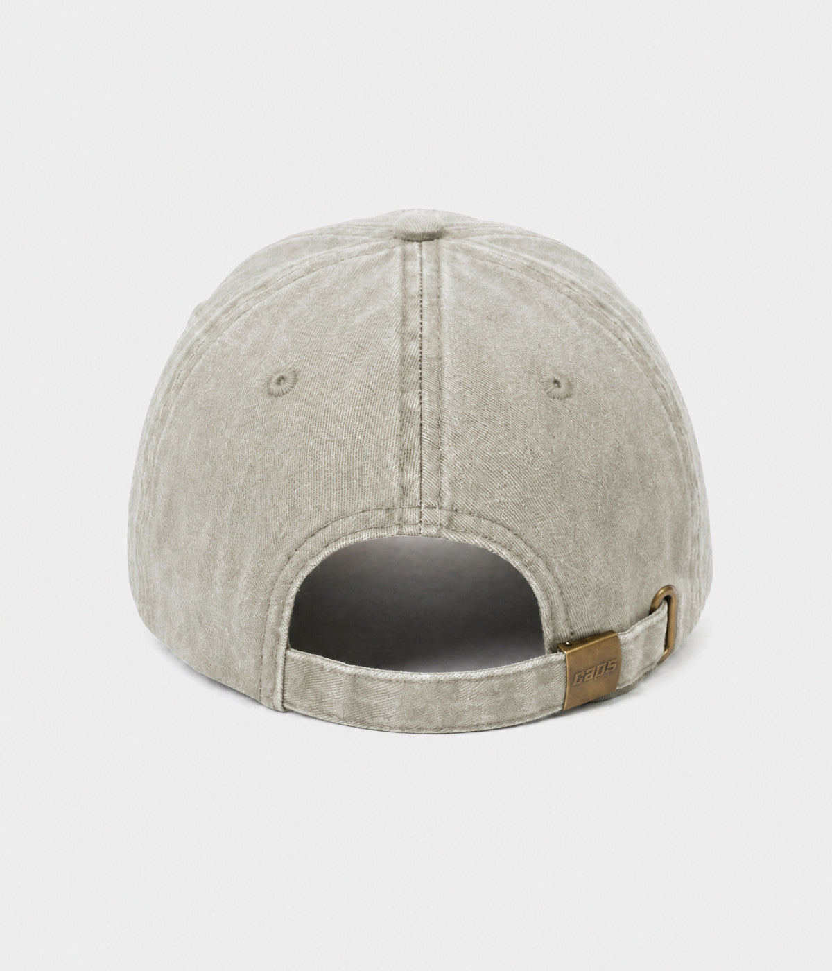 WASHED SÍ. washed cotton dad cap in GRAYISH SHEEN, back view