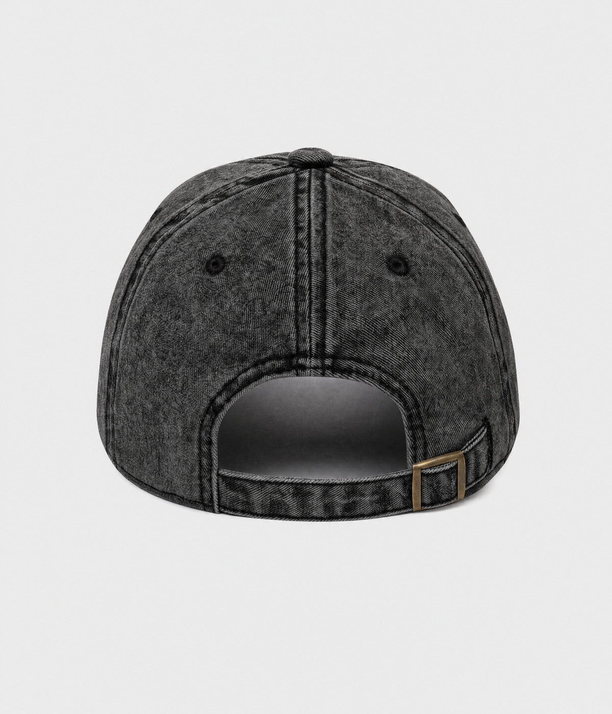WASHED LOBSTER. washed cotton dad cap in BLACK, back view