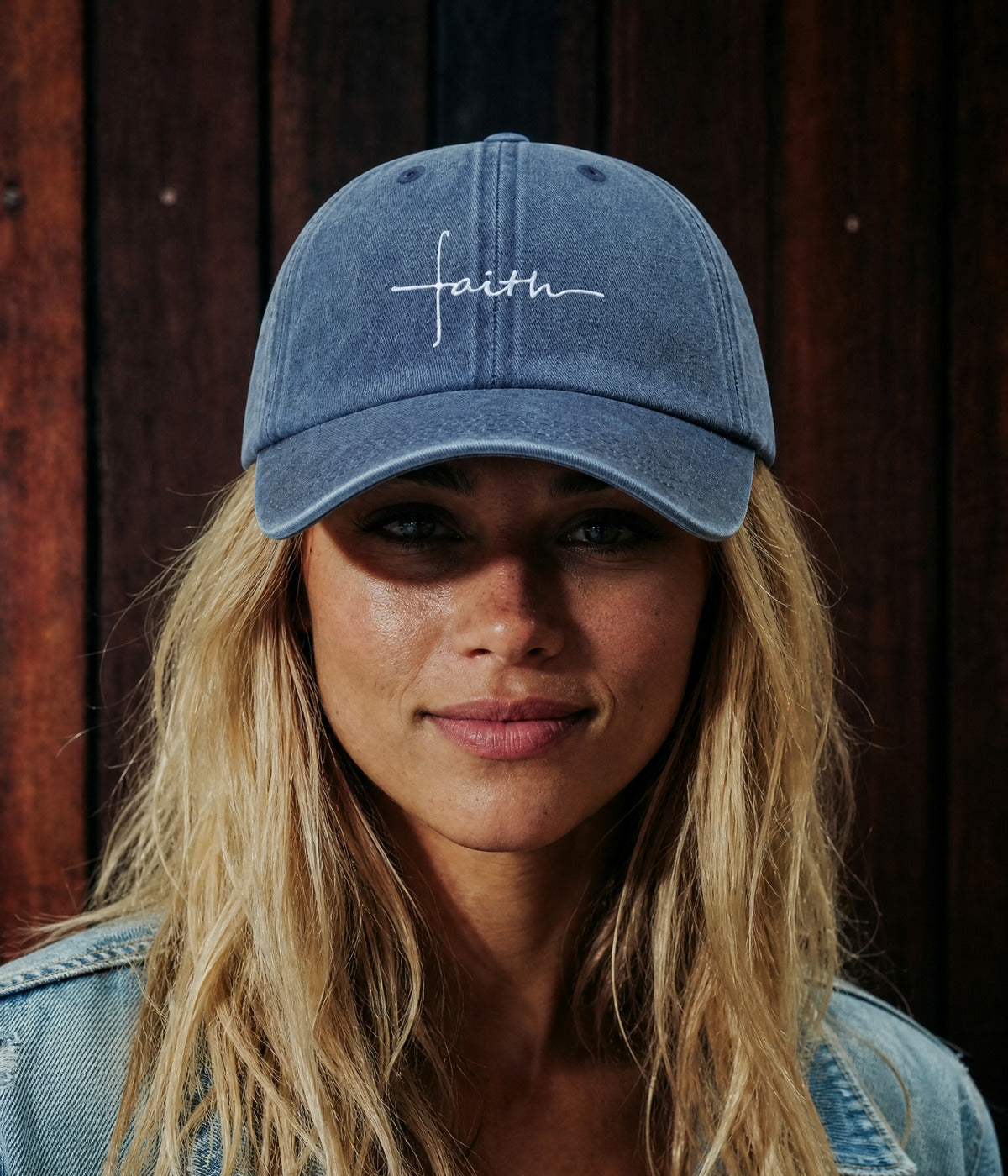 FAITH. — NAVY worn