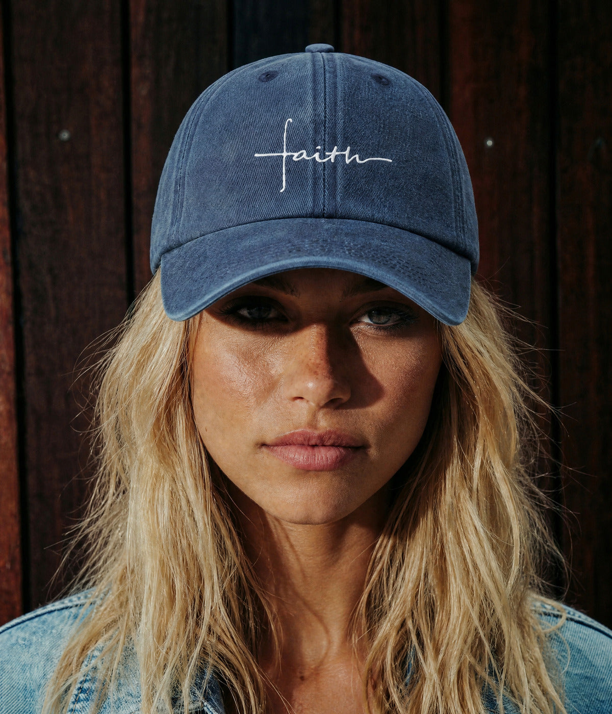 FAITH. — NAVY worn
