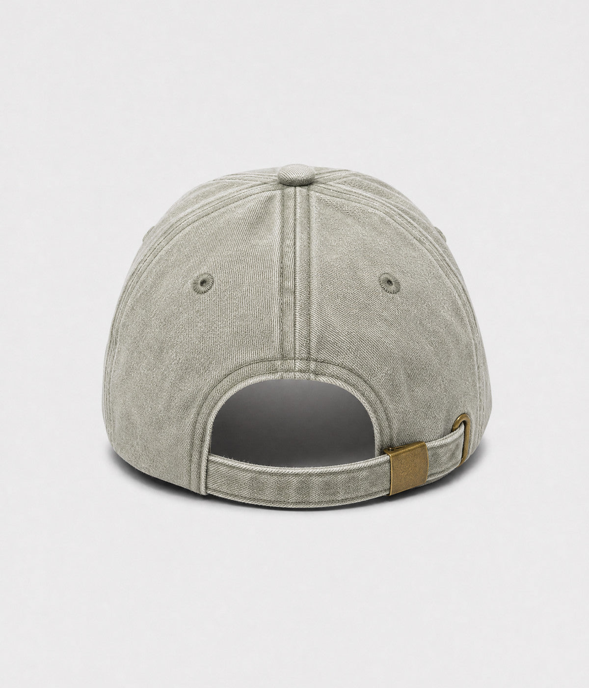 SUNDAY FOREVER. washed half-leopard dad cap in GREEN, back view