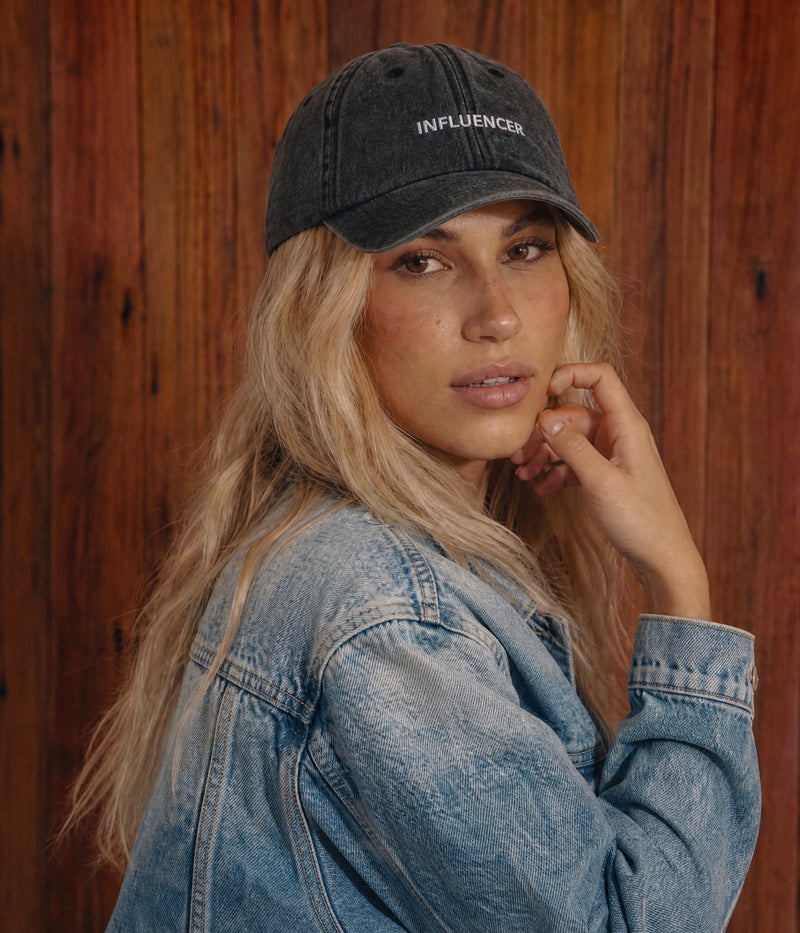 INFLUENCER. worn by a woman