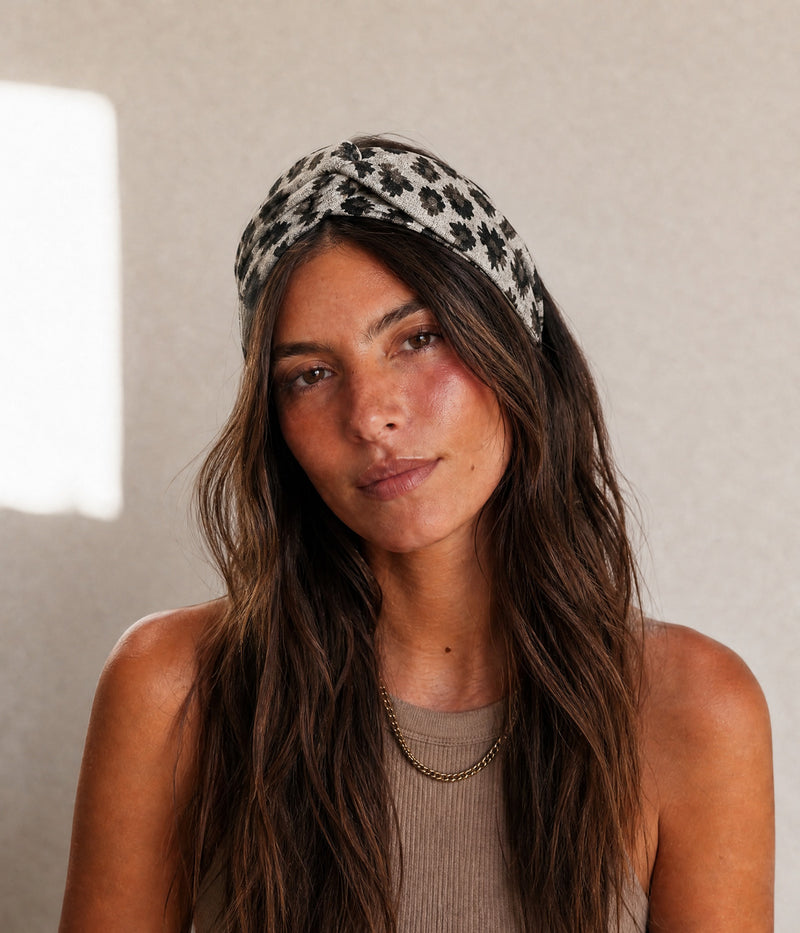 KNOTTED LEOPARD HEADBAND 2-PACK. — LEOPARD worn