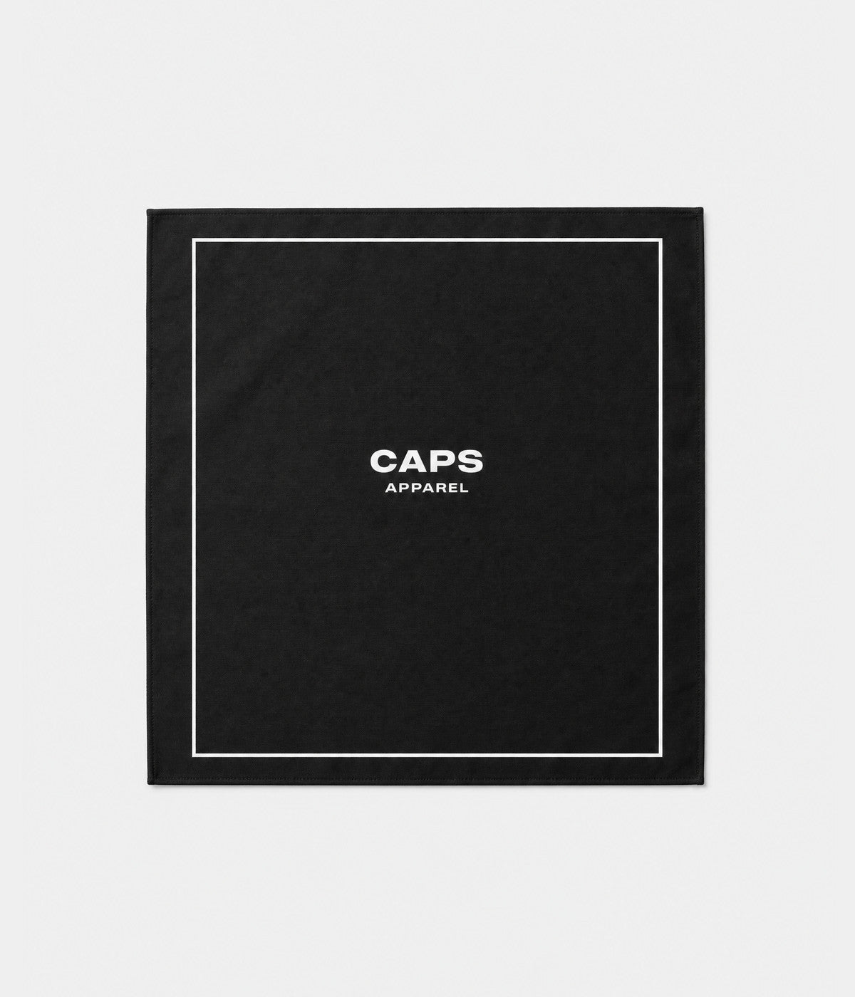 LOGO BANDANA. polyester bandana in black, front flat-lay