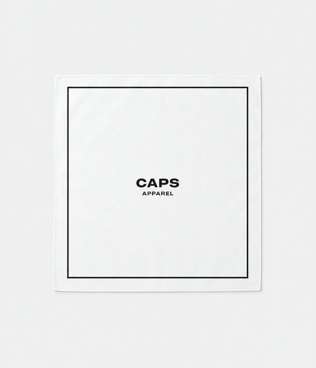 LOGO BANDANA. polyester bandana in white, front flat-lay