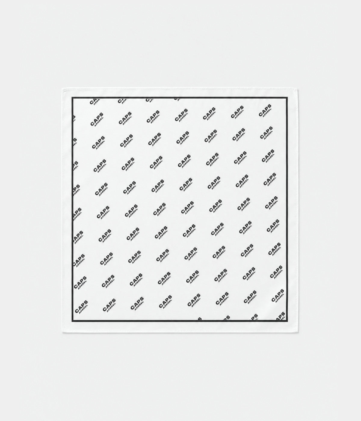 LOGO MONOGRAM BANDANA. polyester bandana in white, front flat-lay