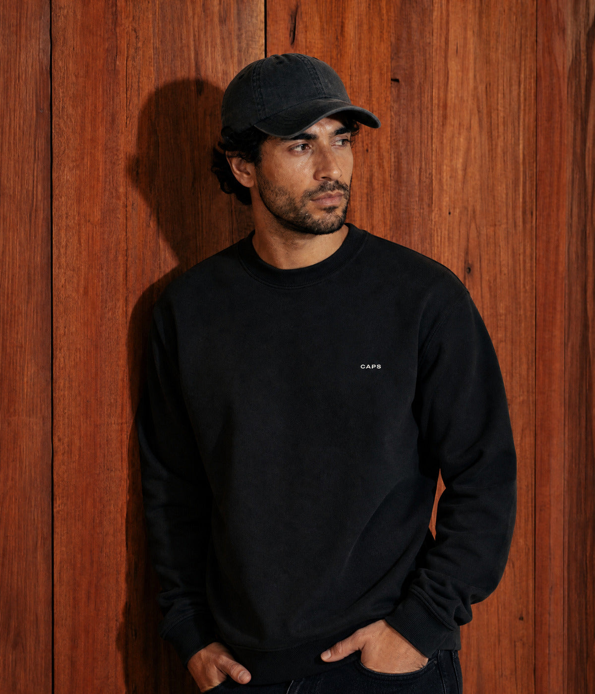 LOGO SWEATER. on model