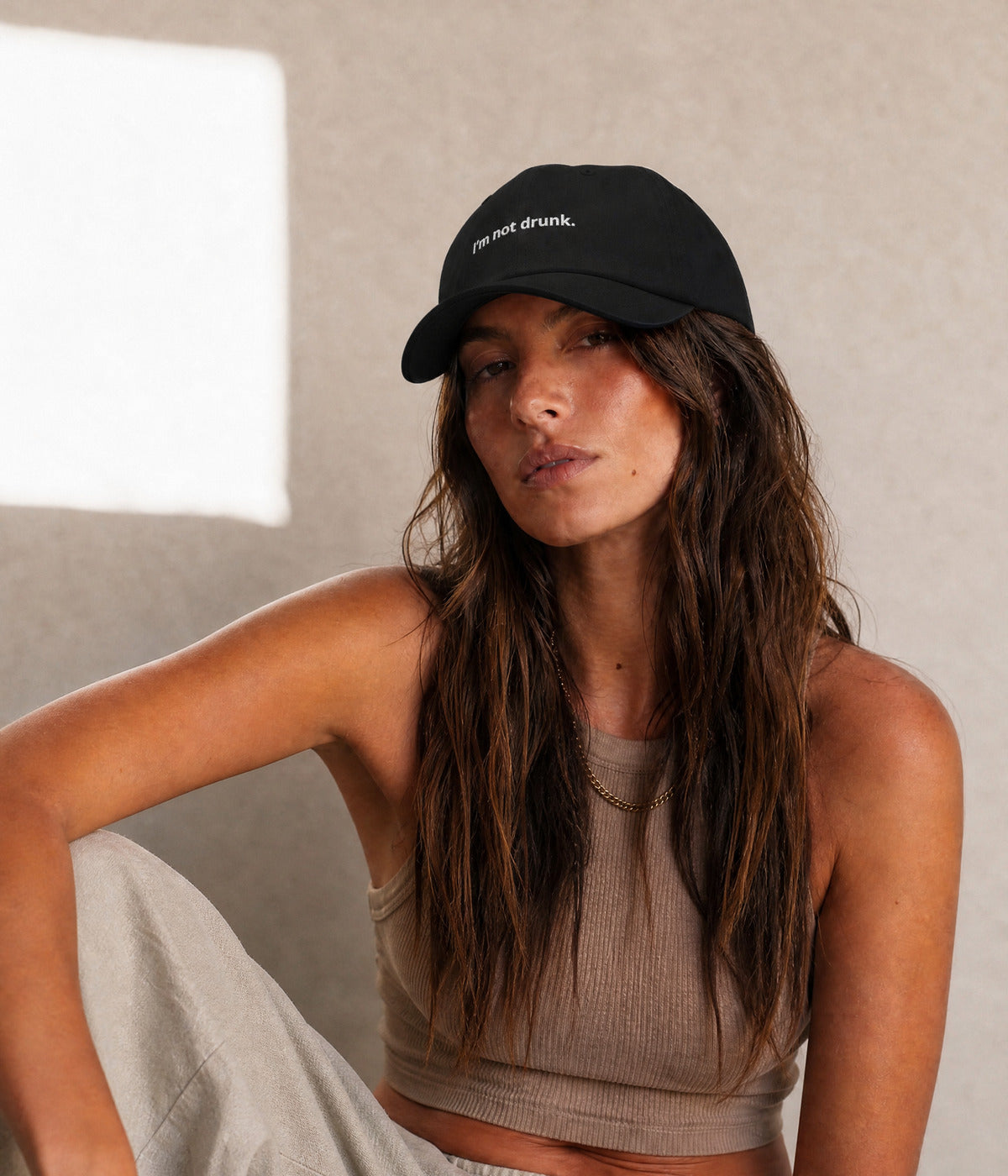 NOT DRUNK. worn by a woman