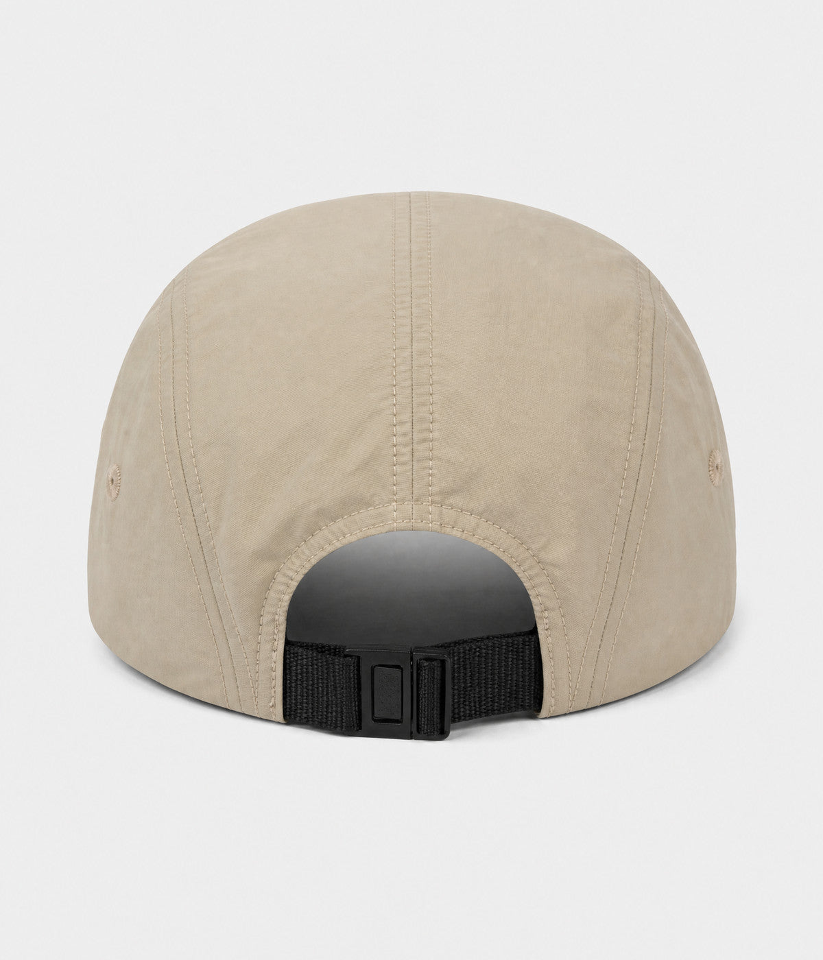 QUICK DRY CAMP. quick-dry five-panel camp cap in khaki, back view
