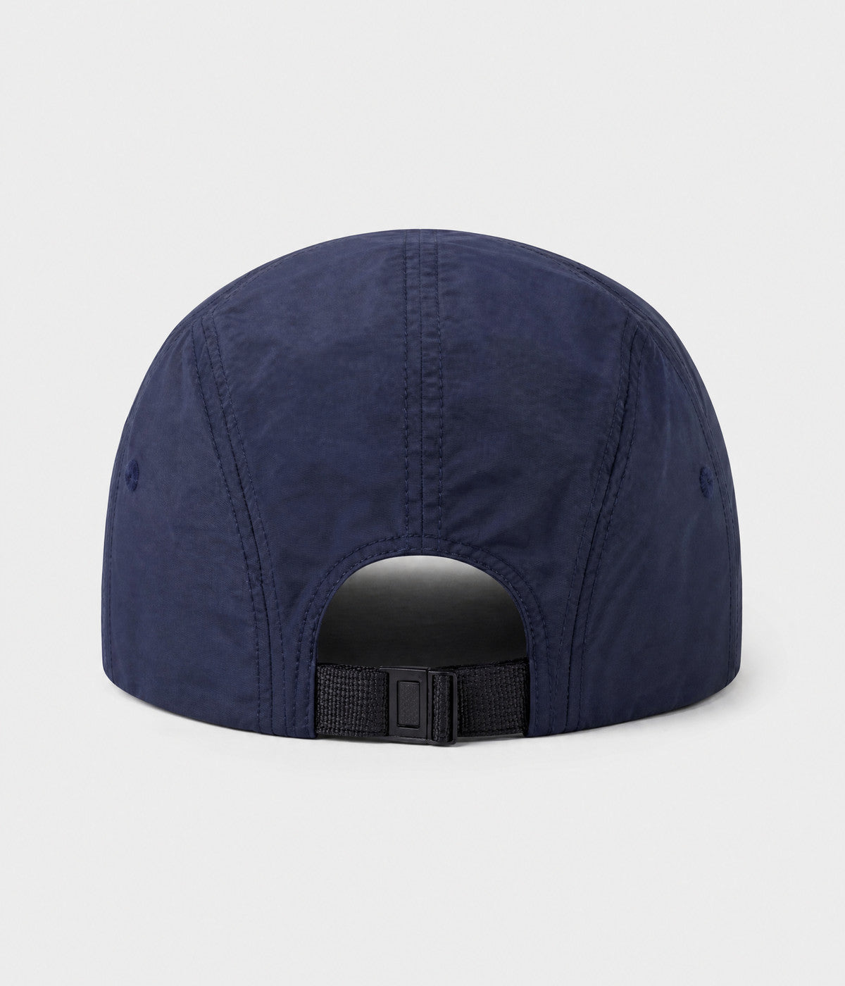 QUICK DRY CAMP. quick-dry five-panel camp cap in navy, back view