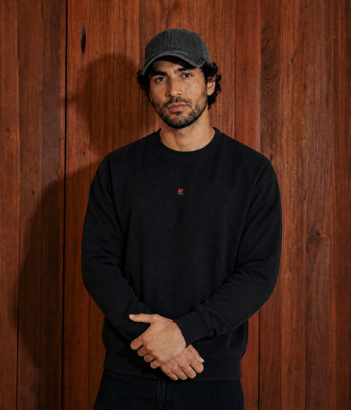 ROSE SWEATER. on model
