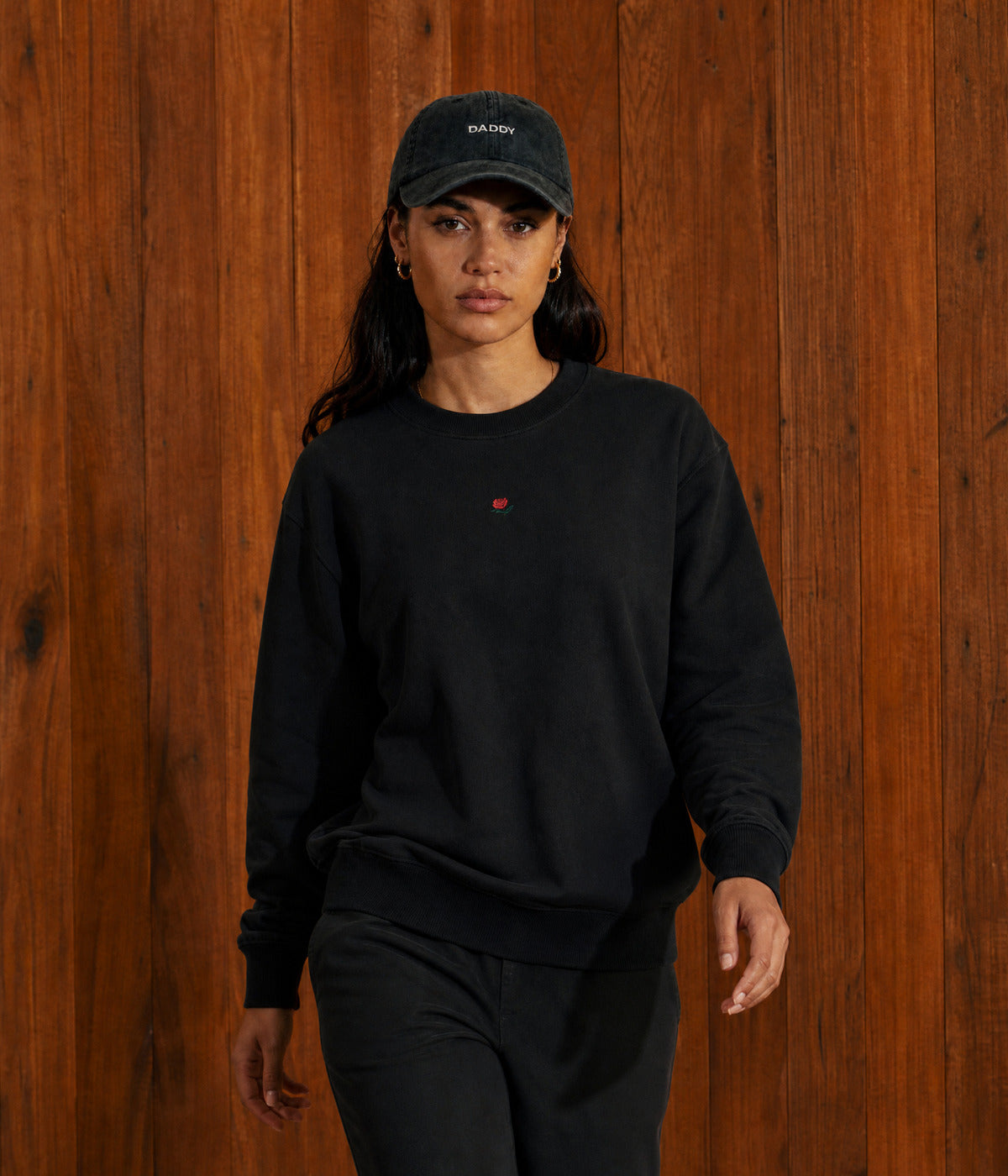 ROSE SWEATER. on model