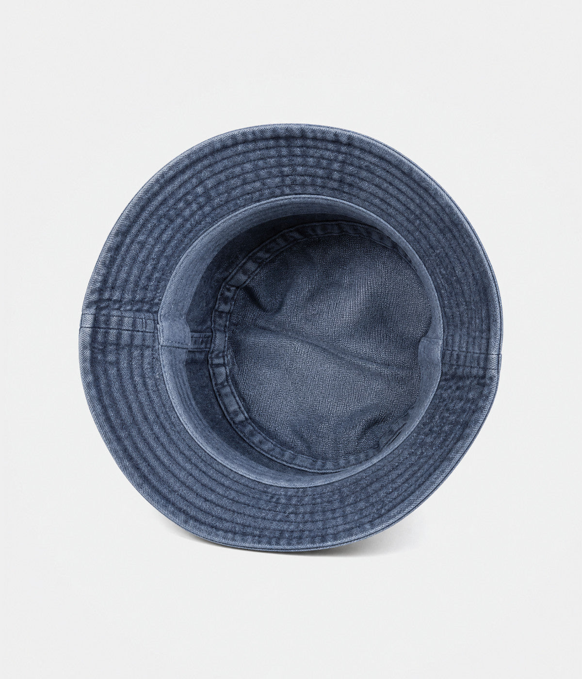 SAUSAGE DOG BUCKET. navy washed bucket hat inside