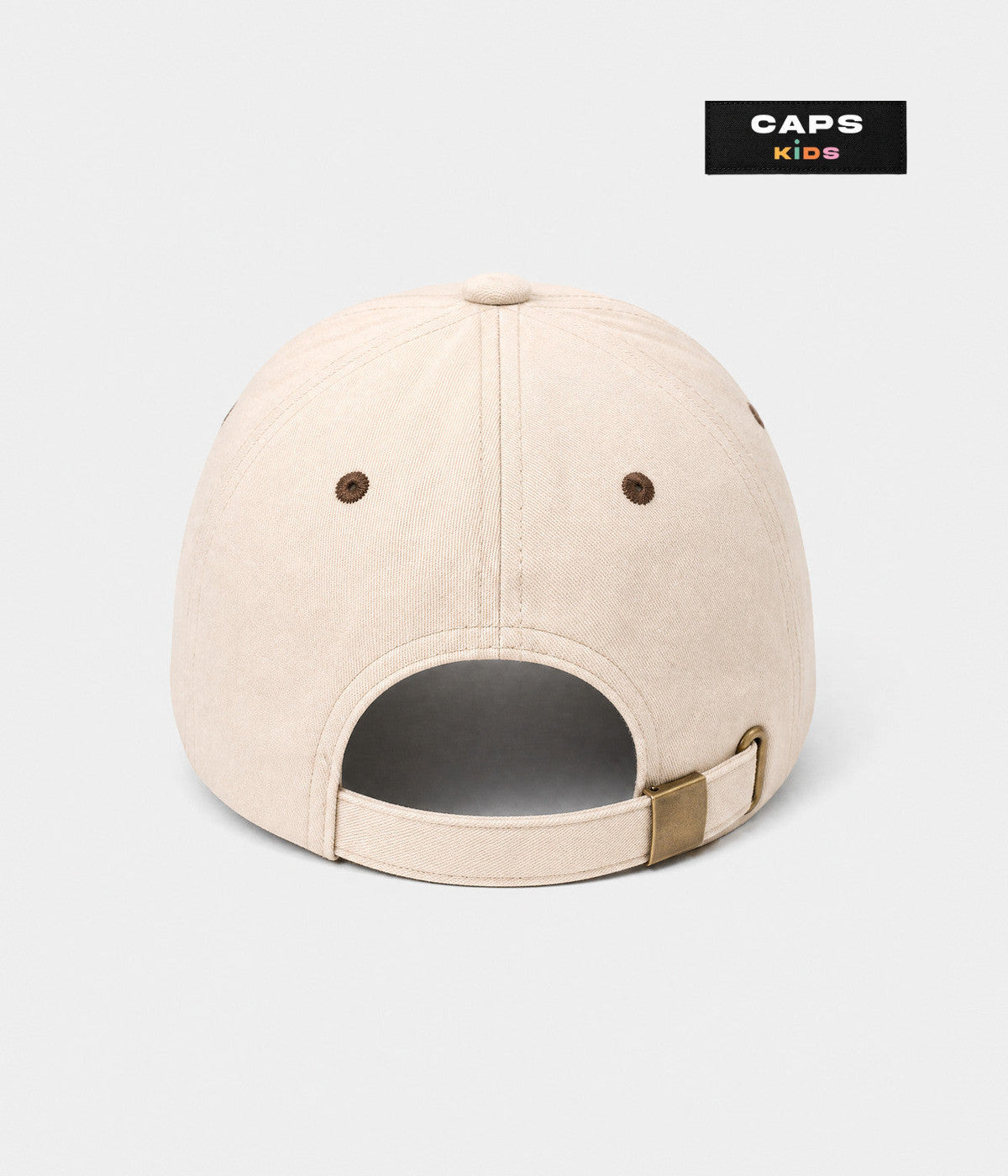 SUNNY DAY. cotton cap in beige, back view