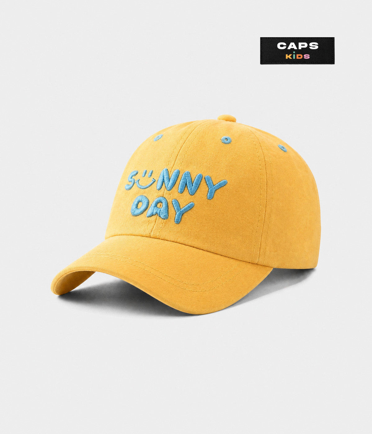 SUNNY DAY. cotton cap in yellow, side view