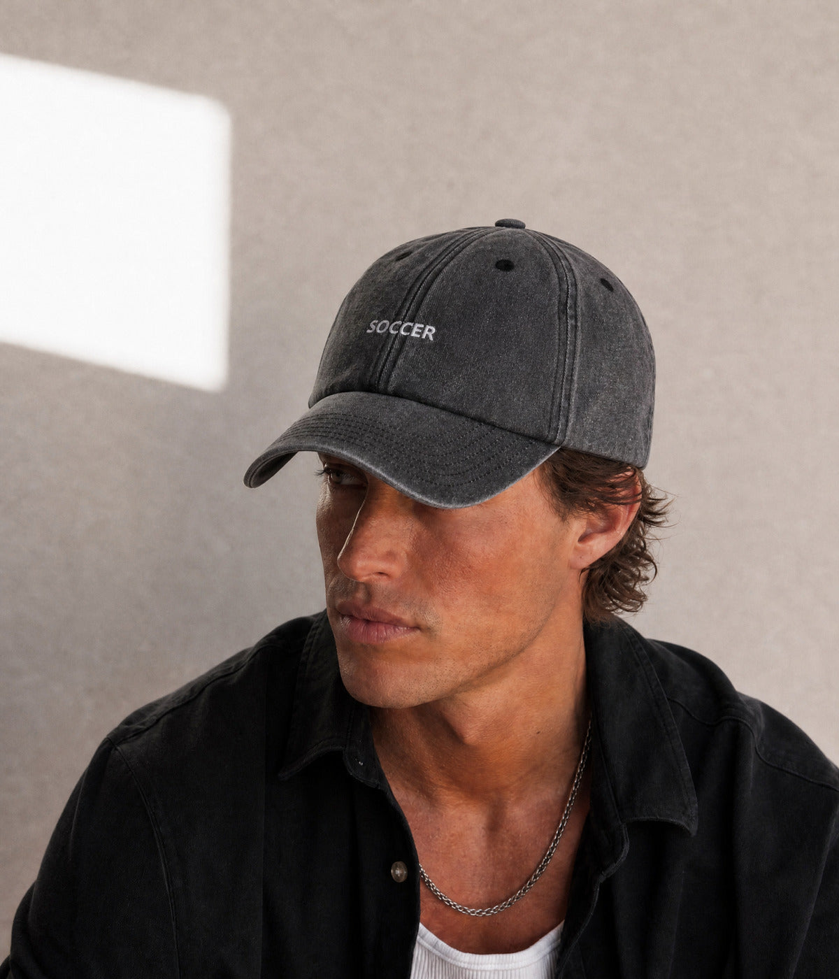 SOCCER. worn by a man