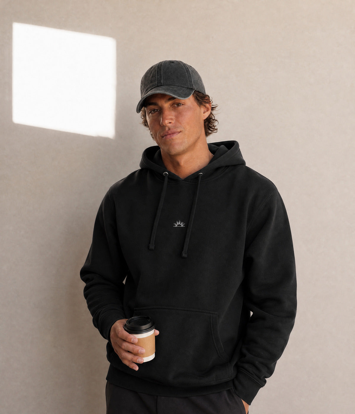 SUN HOODIE. on model