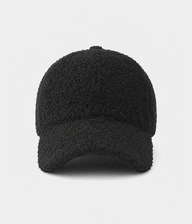 TEDDY CAP. BLACK front