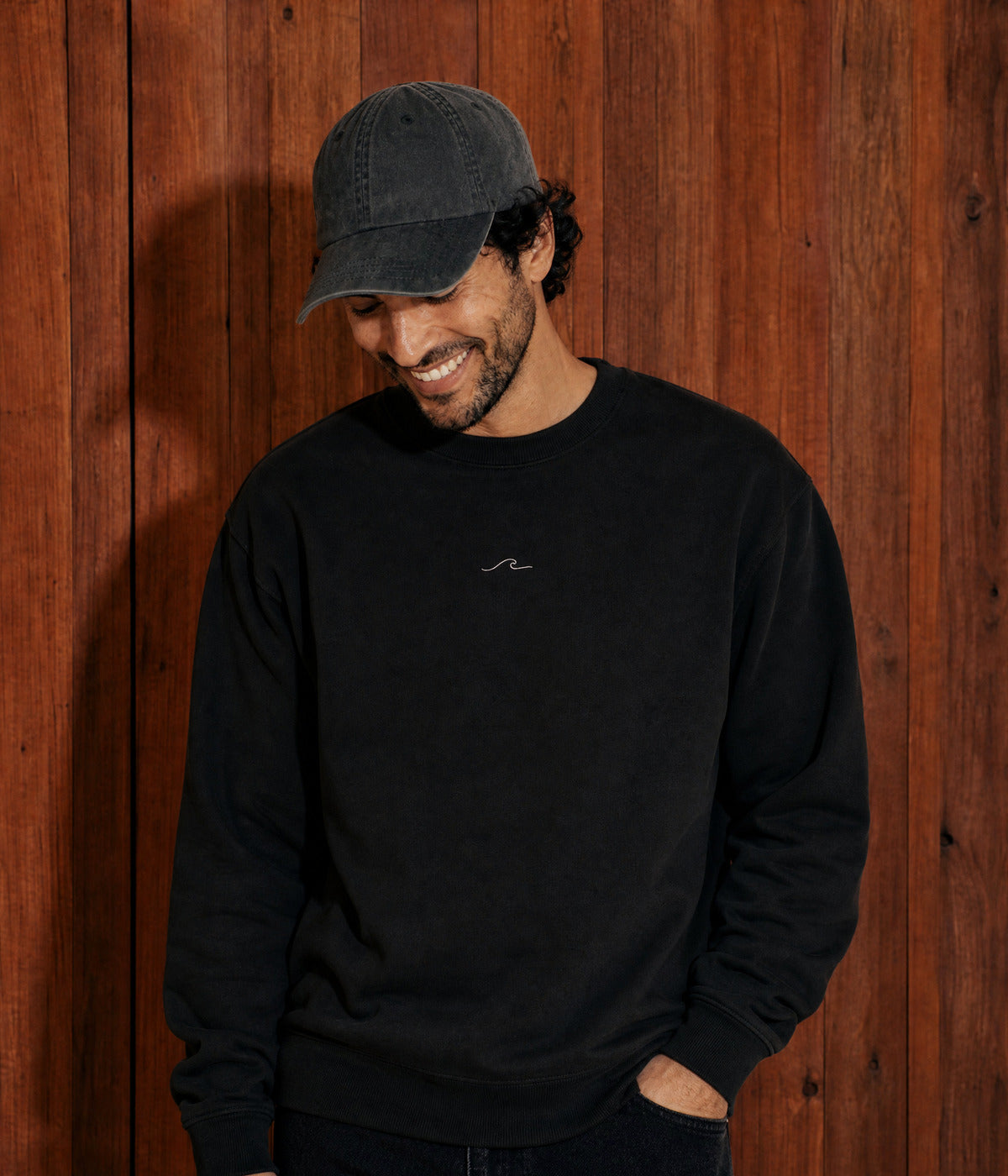 THE WAVE SWEATER. on model