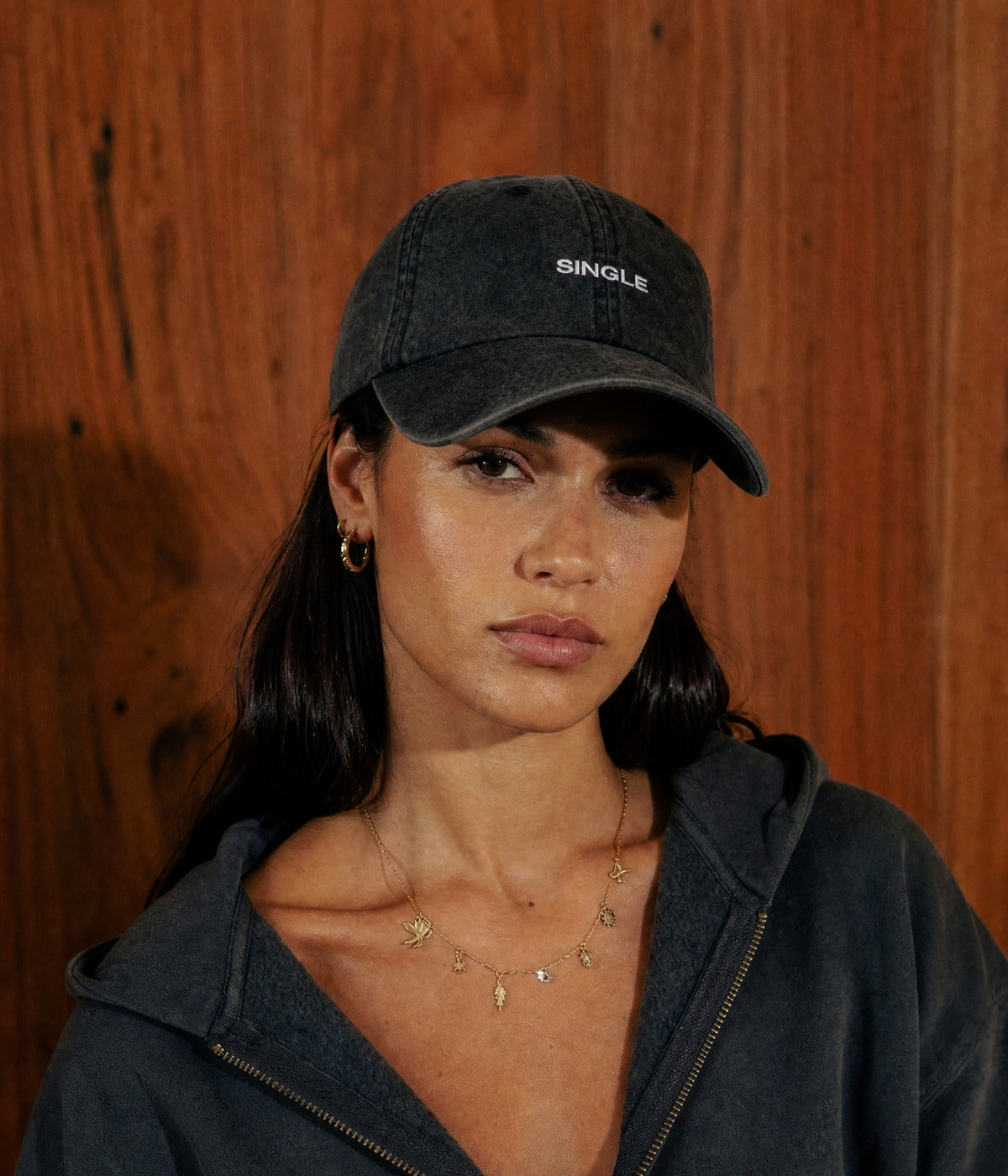WASHED SINGLE — BLACK worn