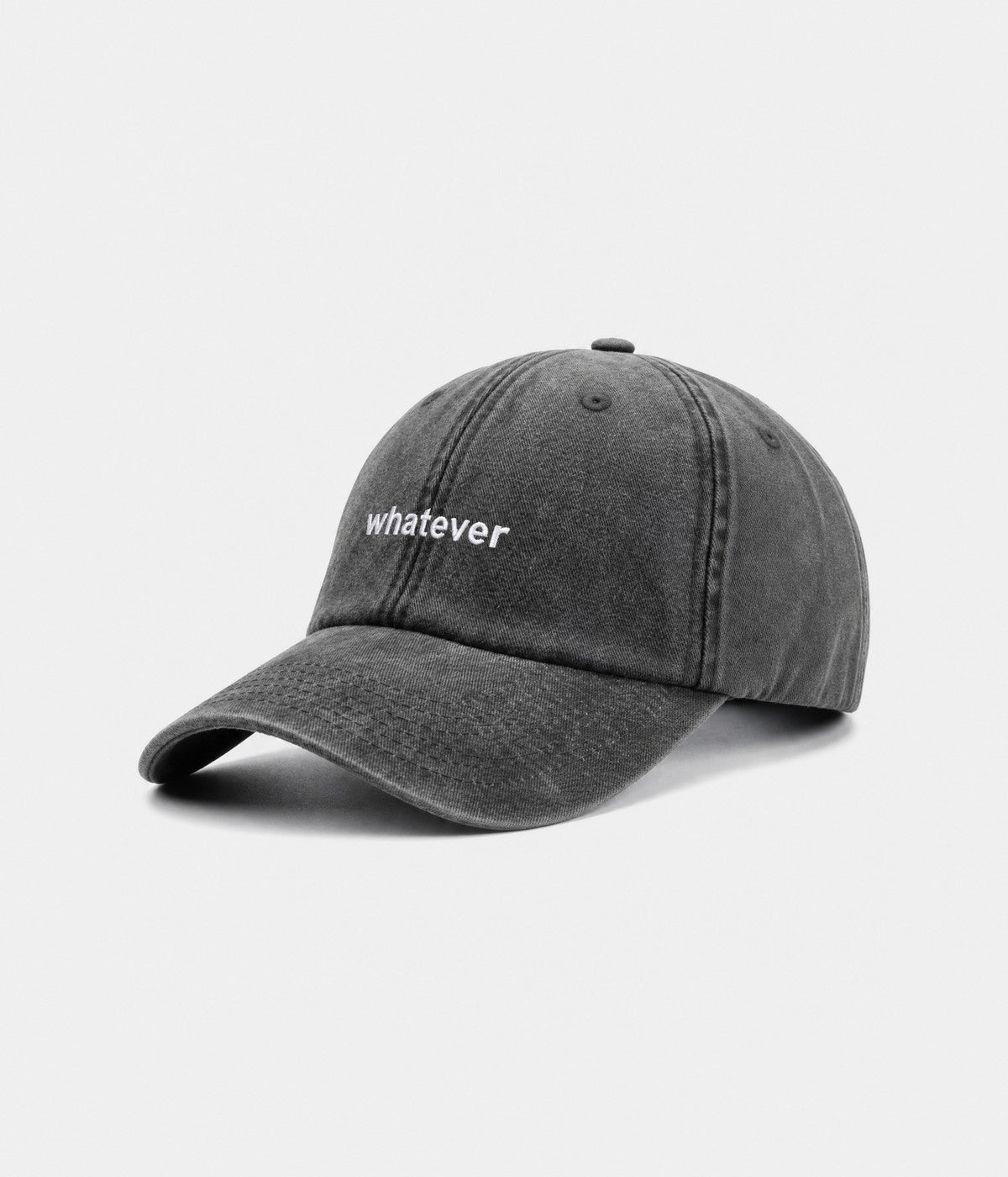 WASHED WHATEVER. black washed cap side