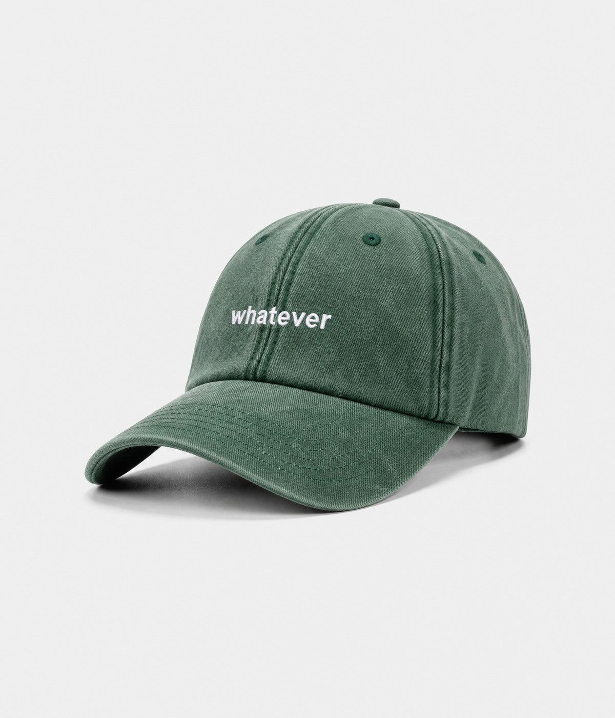 WASHED WHATEVER. green washed cap side