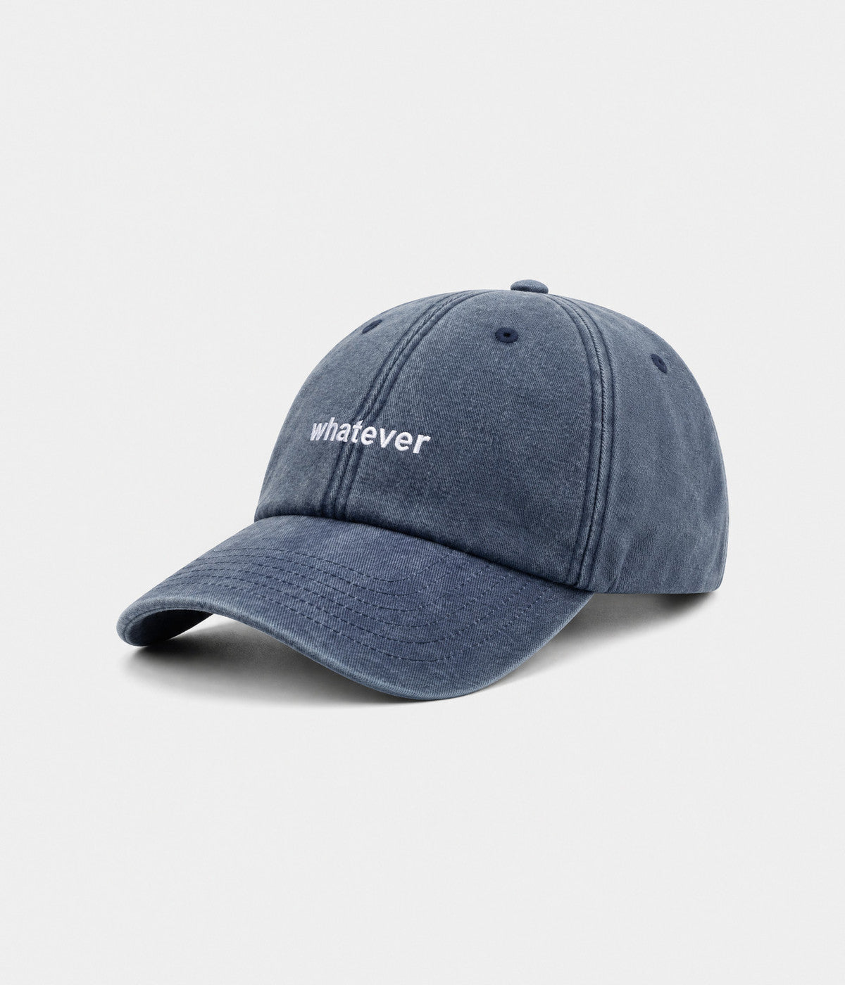 WASHED WHATEVER. navy washed cap side