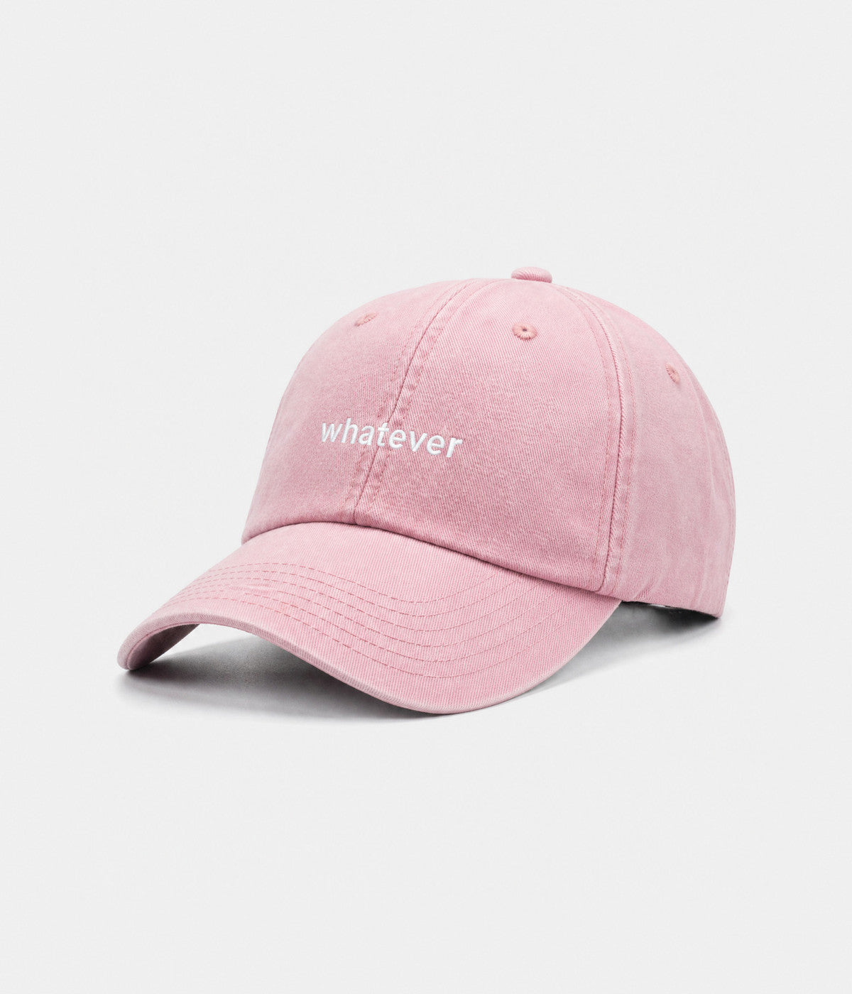 WASHED WHATEVER. pink washed cap side